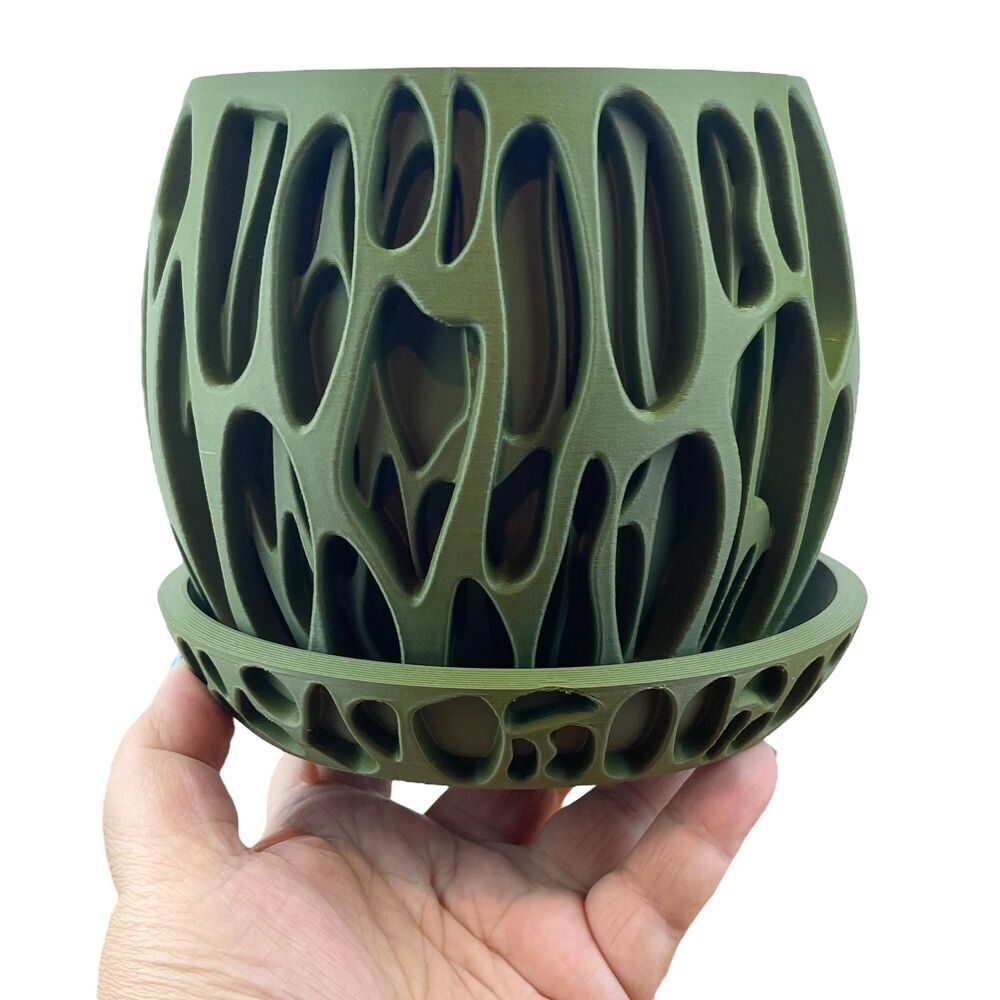 Indoor Flower Pot, The Slime Planter Pot, Houseplants, Ecofriendly - Picture 3 of 10
